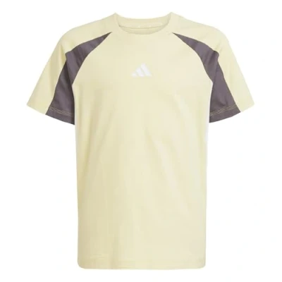 Abbildung von adidas Performance Tshirt print für Kinder, Größe: 140, Powder yellow grey strata white