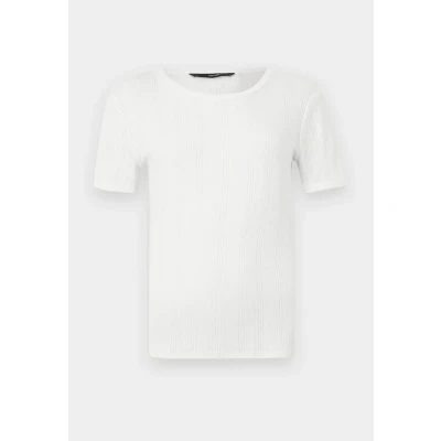 Abbildung von Vero Moda Vmlisa Pointelle Tshirt basic, Damen, Größe: Large, Snow white