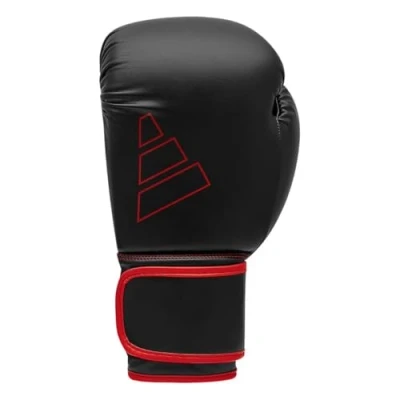 Abbildung von adidas Unisex Erwachsene Hybrid 80 Boxhandschuhe, Schwarz/Rot, 14 oz EU