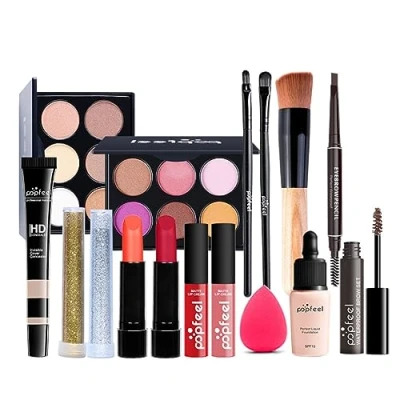 Abbildung von FantasyDay Multifunktions Exquisite Make up Geschenkset Kosmetik Schmink Kit für Gesicht, Augen und Lippen Makeup Paletten Schminkkoffer mit Lidschatten Palette, Lippenstift, Rouge, Mascara, Pinsel