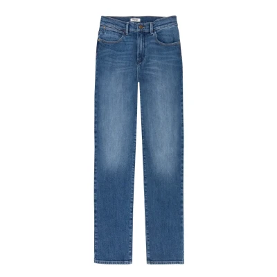 Abbildung von Wrangler Jeans Straight Leg, Damen, Größe: 31x30, Airblue