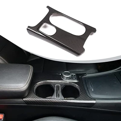 Abbildung von Carbon ABS Chrom Cup Holder Cover Trim Für Benz A/GLA/CLA Klasse C117 Faltenband zum W176 X156 2012 2018 Linkslenker