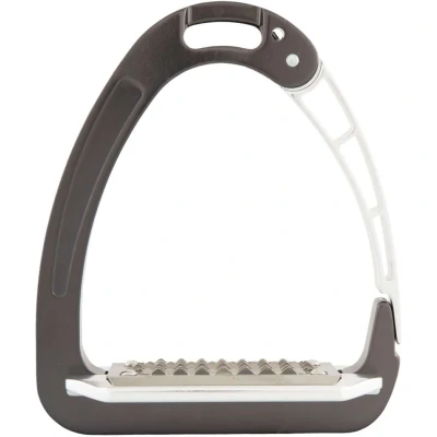 Abbildung von Acavallo Steigbügel Arena AluPLUS Charcoal/Silber 12cm