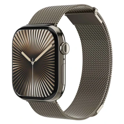 Abbildung von Vonmählen Apple Watch Armband Milanees Beige Geeignet für 44/45/46/49 mm Desert Sand