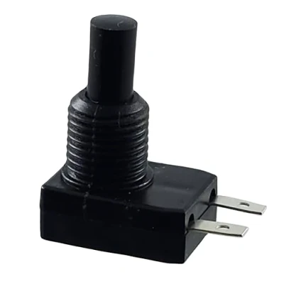 Abbildung von Druckschalter mit Befestigungsmutter und Lötanschluss 2 Pin A, 250 V (6V 9V 12V 24V 125V AC/DC) Schwarz, Ersatzschalter