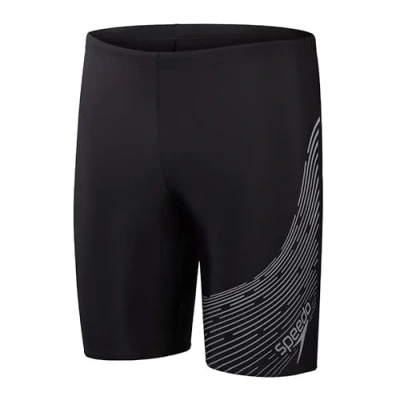 Abbildung von Speedo BOYS Medley LOGO Jammer Badehose Pants für Kinder, Größe: 116, Black/usa charcoal