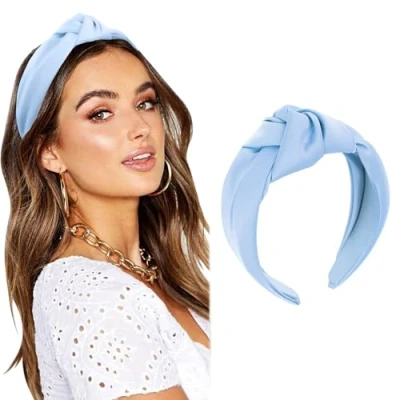 Abbildung von DRESHOW Stirnband für Damen Mädchen Geknotet Elastisch Haar Band Yoga Mode Vintage Zubehör