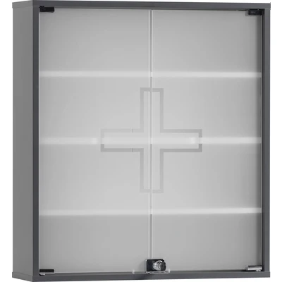Abbildung von Schildmeyer Medizinschrank 701987, abschließbar, weiß matt, 71,5 x 64,2 19,6 cm