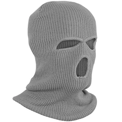 Abbildung von TRIXES Herren Balaclava 3 Loch ideales Fahrrad und Motorradzubehör Thermomaske Wintermaske Nackenwärmer Skimaske Sturmhaube Einheitsgröße Farbe Grau