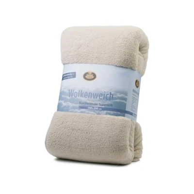 Abbildung von Gözze Wolkenweich Kuscheldecke, Schaffellimitat, 100% Polyester (Mikrofaser), 150 x 200 cm Camel