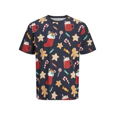 Abbildung von Jack &amp; Jones Tshirt print, Herren, Größe: Large, Sky captain