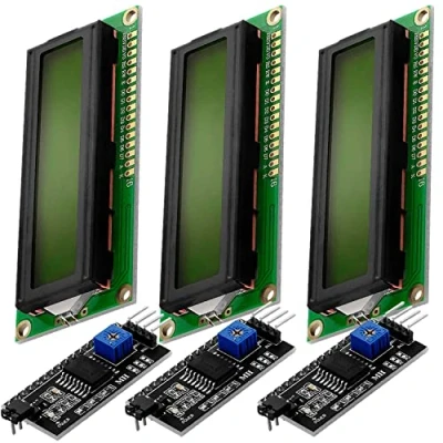 Abbildung von AZDelivery HD44780 16x2 LCD Modul Display Bundle mit I2C Schnittstelle 2x16 Zeichen kompatibel Arduino inklusive E Book! (mit Grünem Hintergrund und Schwarzen Zeichen)