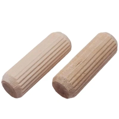 Abbildung von SKIR&#039;CO (50 Stück) Holzdübel 12 x 35 mm, gerillte Holzdübel, geriffelte Stifte für Möbel, Dübel