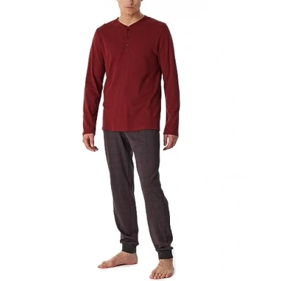Abbildung von Schiesser FINE Interlock SET Nachtwäsche Set, Herren, Größe: 64, Terracotta