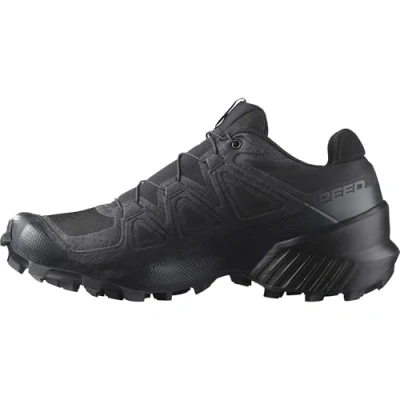 Abbildung von Salomon Speedcross Damen Trail Laufschuhe, Outdoor bereit, Stabilität, Passform, Black, 38 2/3
