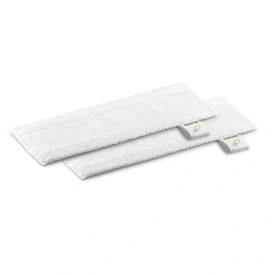 Abbildung von Kärcher Original Dampfreiniger Sensitive Bodentuchset EasyFix kompatibel mit SC für Böden, geeignet jede Art von Oberfläche, maschinenwaschbar, weiß