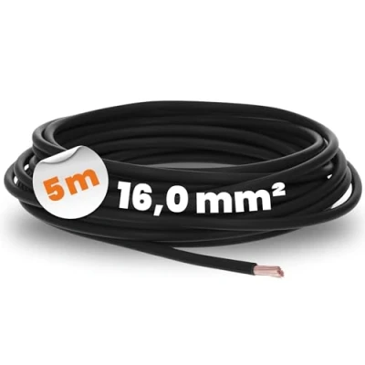 Abbildung von 5 Meter Lapp 4520016 H07V K 16,0 mm² schwarz I Verdrahtungsleitung Aderleitung flexibel PVC Einzelader Litze 16mm2 Verdrahtung