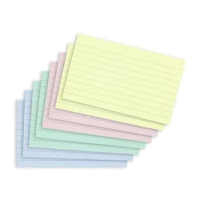 Abbildung von SUMMIT Lernkarten, liniert, Pastellfarben, sortiert, 7,5 x 12,5 cm, 400 Stück