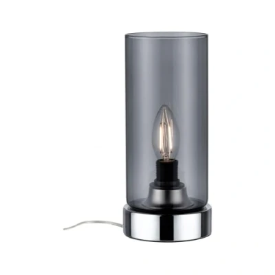 Abbildung von Paulmann 770.56 Pinja Tischleuchte touch max.1x20W E14 Chrom/Rauchglas 230V Metall/Glas 77056 Nachttischlampe Nachtlicht ohne Leuchtmittel