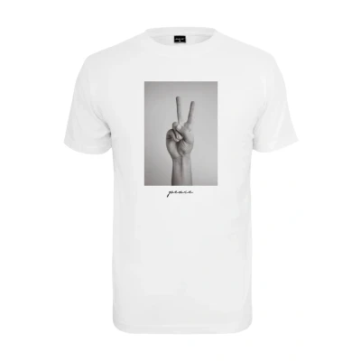 Abbildung von Mister Tee Peace SIGN Tshirt print, Herren, Größe: Large, White