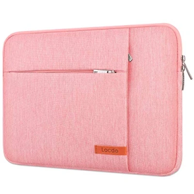Abbildung von Lacdo Laptoptasche Schutzhülle für 13 Zoll Neu MacBook Air M3 A3113/M2 A2681/M1 A2337 A2179 2024 2018, Pro M2/M1 A2338 A2251 A2289 A2159, iPad M4 /iPad M2 Pfirsich