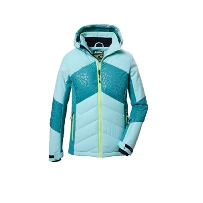 Abbildung von killtec Mädchen Skijacke/Jacke in Daunenoptik mit Kapuze und Schneefang KSW 342 GRLS SKI QLTD JCKT, mint, 164, 42075 000