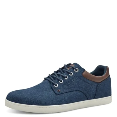 Abbildung von s.Oliver Herren Sneaker flach Low Top Elegant, Blau (Navy), 42 EU