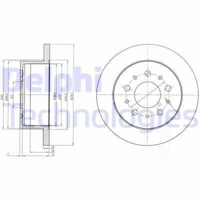 Abbildung von DELPHI BG4061 Bremsscheibe 280 16 5 voll geölt unbehandelt ohne Radlager, ABS Sensorring FIAT: Ducato III Van, Platform / Chassis