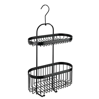 Abbildung von WENKO Bad Caddy Classic Plus Black Duschregal, Wandkorb mit hochwertigem Rostschutz, 26,5 x 47 12,5 cm, Schwarz