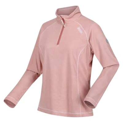 Abbildung von Regatta Damen Montes leichtes Fleece mit halbem Reißverschluss und Ministreifen Mikrofleece aus 100% Polyester, perfekt zum Wandern, Spazierengehen für Outdoor Aktivitäten
