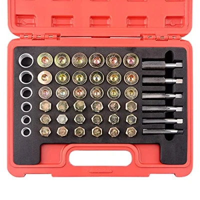 Abbildung von DAYUAN 114tlg Ölwanne Gewindereparatur Ölblassschraube Reparatursatz M13 x 1,25 M15 M17 M20 M22 1,5