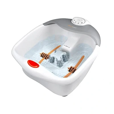 Abbildung von medisana FS 885 Fußsprudelbad mit Wärmefunktion, Angenehme Fußreflexzonenmassage, Massage Fußbad, Fußwanne, Timer Funktion, Fußmassagegerät Vibration, Bis Schuhgröße 46