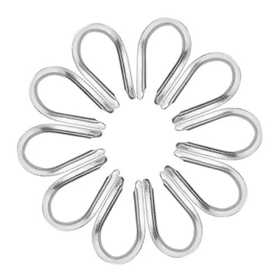 Abbildung von IMAGINE 10 Stück (Größe Wählbar: 3 4 5 mm) 304 Edelstahl Kabelkausche Herz Kausche Kabel Stahldraht Seil Rigging Material (3mm)