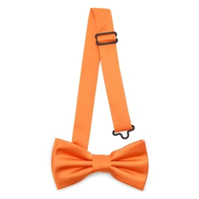 Abbildung von Ladeheid Kinder Jungen Fliege Vorgebunden, Einstellbares Band, Mattes Design, Ideal für Hochzeit, Geburtstag, Einschulung Strapazierfähig &amp; Stilvoll BKM (10cm x 5cm, Orange)