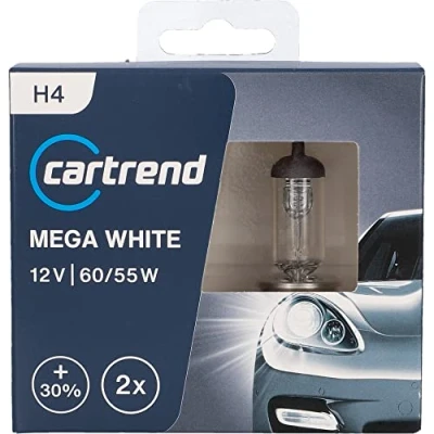 Abbildung von cartrend H4 Xenon Mega White 12V 60/55W P43T