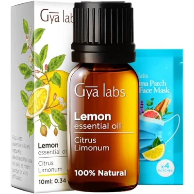 Abbildung von Gya Labs Zitrone ätherisches Öl für Diffusor 100% natürliches Zitronenöl Haut, Selbst Pflege Reinigung, DIY, Kerzenherstellung, Aromatherapie erfrischenden Duft (10ml)