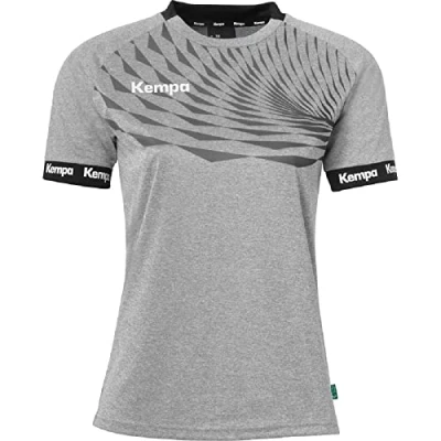 Abbildung von Kempa Herren Wave 26 Shirt Women Damen Mädchen Sportshirt Kurzarm Funktionsshirt Handball Gym Fitness Trikot, Schwarz/Anthra, XXL EU