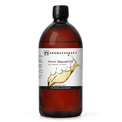 Abbildung von n2 Aromatherapie Süßes Mandelöl (Nr. 215) 900ml für Haut, Haare, Massage, Nägel, Nagelhaut, Ohren, Gesicht, Körper Natürliche Hautpflege, Trägeröl DIY Schönheit, Seifenherstellung