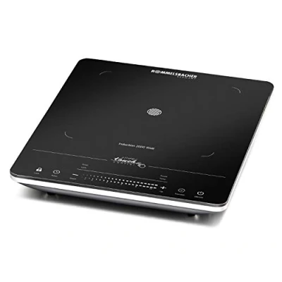 Abbildung von ROMMELSBACHER Einzelkochplatte CT 2020/IN Induktion Glaskeramik, Touch Control, Topferkennung, 10 Leistungsstufen, Temperaturstufen von 60 220 C, Timer, Abschaltfunktion, 2000 Watt, Schwarz