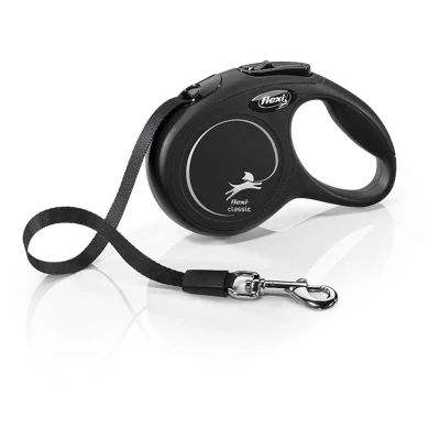 Abbildung von Flexi Gurtleine New Classic Schwarz 5m max 25kg M