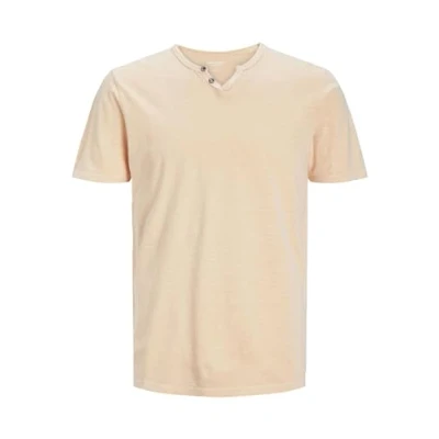 Abbildung von Jack &amp; Jones Jjesplit NECK TEE Tshirt basic, Herren, Größe: Medium, Apricot ice