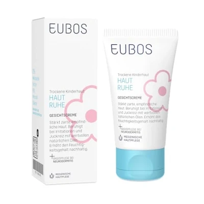 Abbildung von EUBOS HAUT RUHE Gesichtscreme Sanfte Pflege für empfindliche und trockene Kinder Babyhaut Schützt beruhigt Hautverträglichkeit dermatologisch bestätigt 30ml