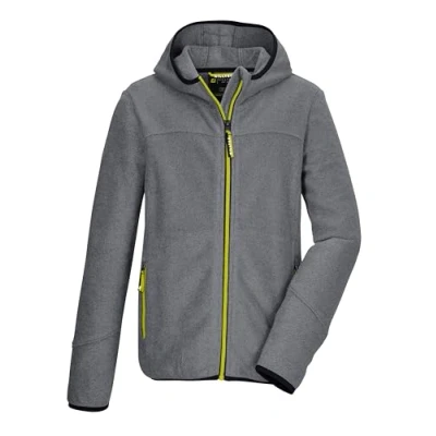 Abbildung von killtec Jungen Strickfleecejacke/Fleecejacke mit Kapuze KOW 364 BYS KNTFLC JCKT, anthrazit melange, 152, 42157 000