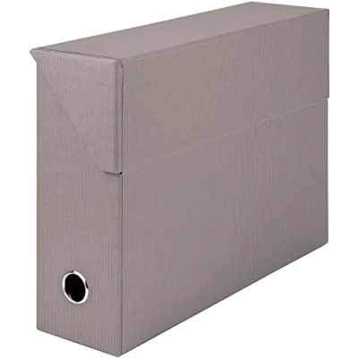 Abbildung von Rössler Papier 1319452493 S.O.H.O. Archivbox, mit seitlicher Klappe und Griffloch, Taupe, 9,5 x 33,5 25,5 cm, 1 Stück