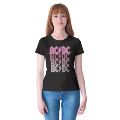 Abbildung von AC/DC Damen WOACDCRTS041 t Shirt, Schwarz, Large