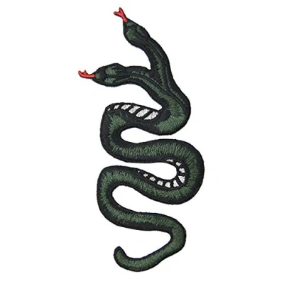 Abbildung von Snake Patch, bestickt, zum Aufnähen Double Headed