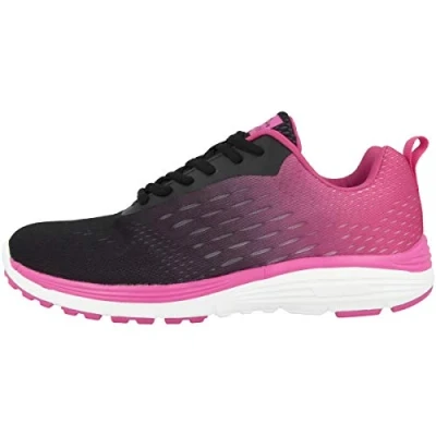 Abbildung von chung shi Damen Duxfree Berlin Schnürhalbschuh Laufschuh, Schwarz/Pink, 39 EU
