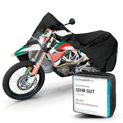 Abbildung von WALSER Enduro XL 41043 Motorradabdeckung 110 255 Vollgarage, Winter, wasserdicht