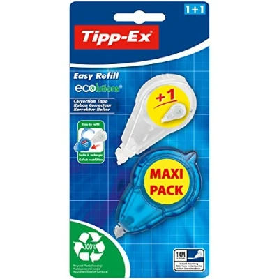 Abbildung von Tipp Ex Easy Refill ECOlutions Korrekturband, 14 m x 5 mm, Blisterpackung mit 1 + Nachfüllpack