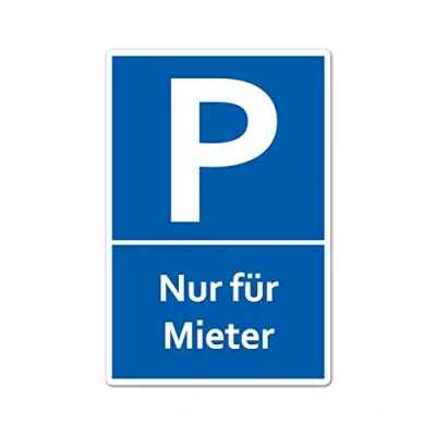 Abbildung von Nur für Mieter Parkplatzschild Schild 20 x 30 cm aus stabiler PVC Hartschaumplatte 3mm mit UV Schutz von STROBO